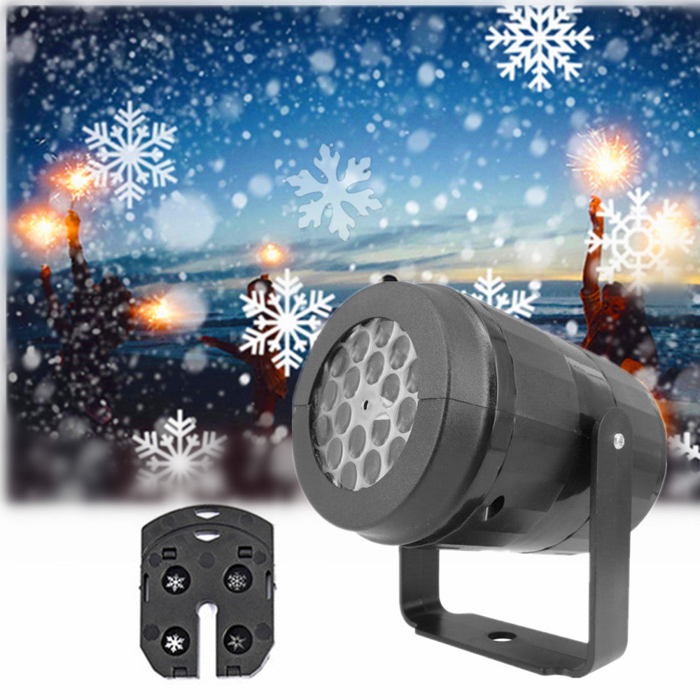 LED Snowflake Projector Light – Rotating Christmas Party & Outdoor Holiday Decor