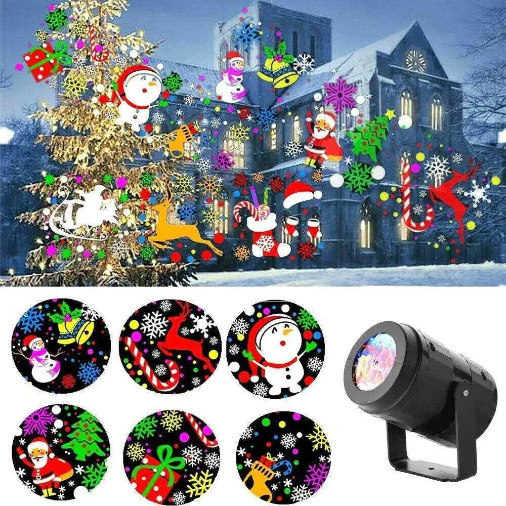 LED Snowflake Projector Light – Rotating Christmas Party & Outdoor Holiday Decor