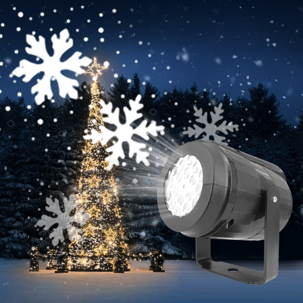 LED Snowflake Projector Light – Rotating Christmas Party & Outdoor Holiday Decor