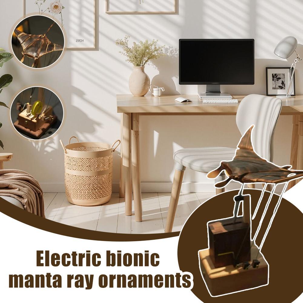 Electric Bionic Manta Ray Figurine – Realistic Handmade Swimming Motion Decor