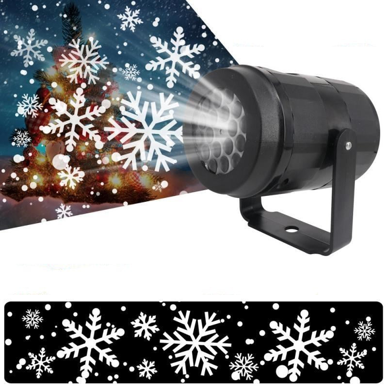 LED Snowflake Projector Light – Rotating Christmas Party & Outdoor Holiday Decor