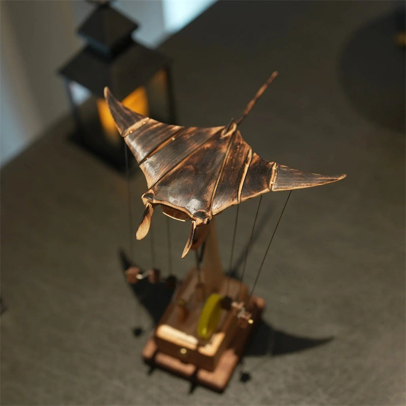 Electric Bionic Manta Ray Figurine – Realistic Handmade Swimming Motion Decor